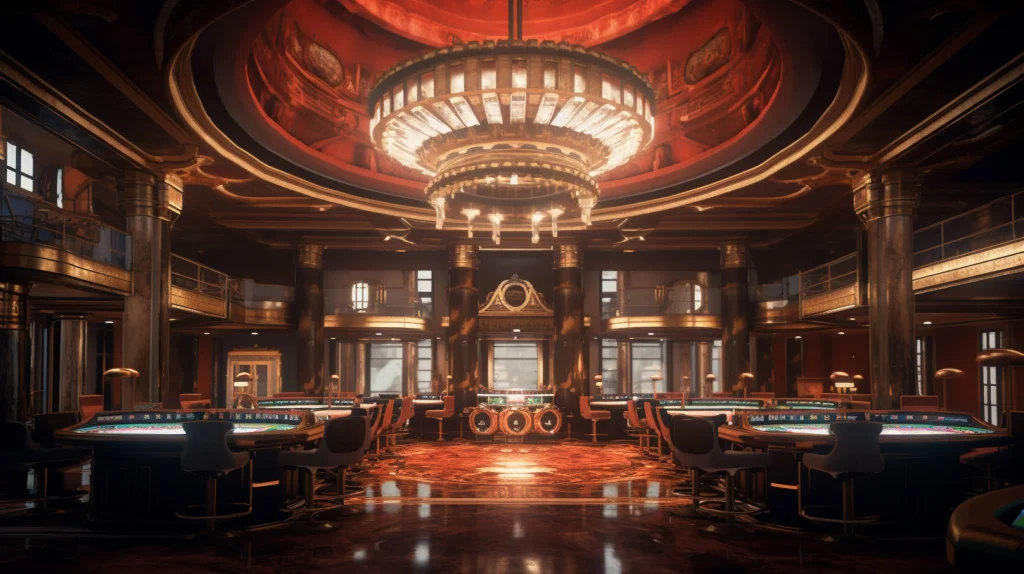 Casino chips and cards illustrating probability and house edge